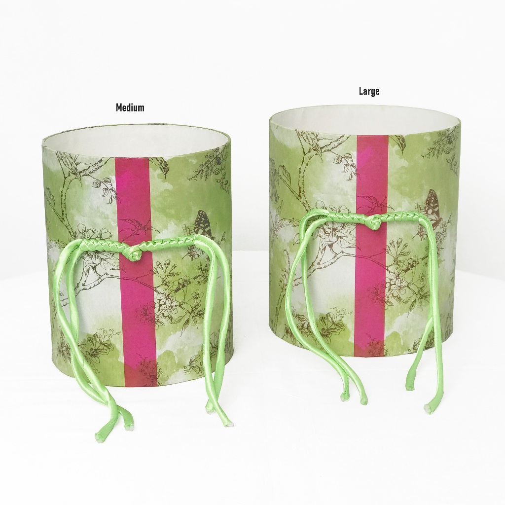 "     Gift Box Bulat Imlek Bunga /Round Flower Bloom Box/Kotak Hadiah Wadah Hampers Kue Kering CNY"