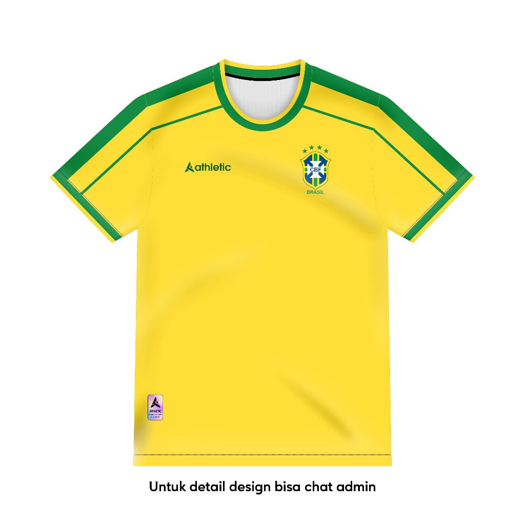 Jersey Fantasy BRAZIL - HOME 1998-2000 Fullprinting Atasan - ATHLETIC SPORTWEAR KIDS