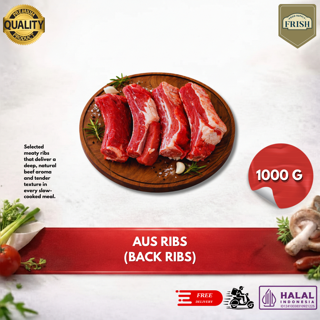 Iga Konro Back Ribs 1 Kg | Iga Sapi Konro & Sop Iga