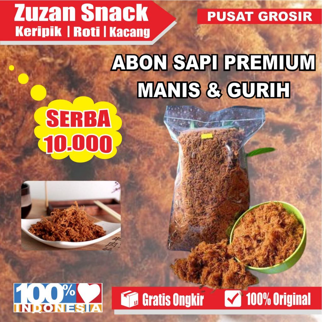 Abon Sapi Premium Asli Jogja 250gr 500gr - Abon Sapi Murni Tanpa Campuran