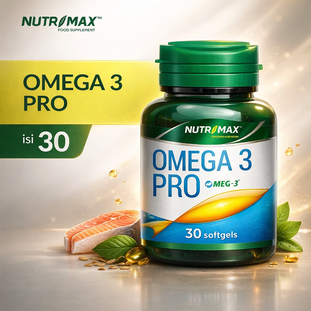 NUTRIMAX Omega 3 Pro ( Minyak Ikan Untuk Hipertensi / Kolesterol / Jantung )
