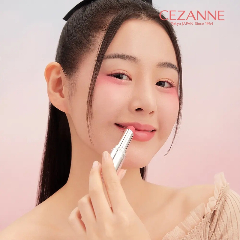 [In stock] CEZANNE Lasting Gloss Lip Gold tube high moisturizing lipstick Smooth texture Plump radia