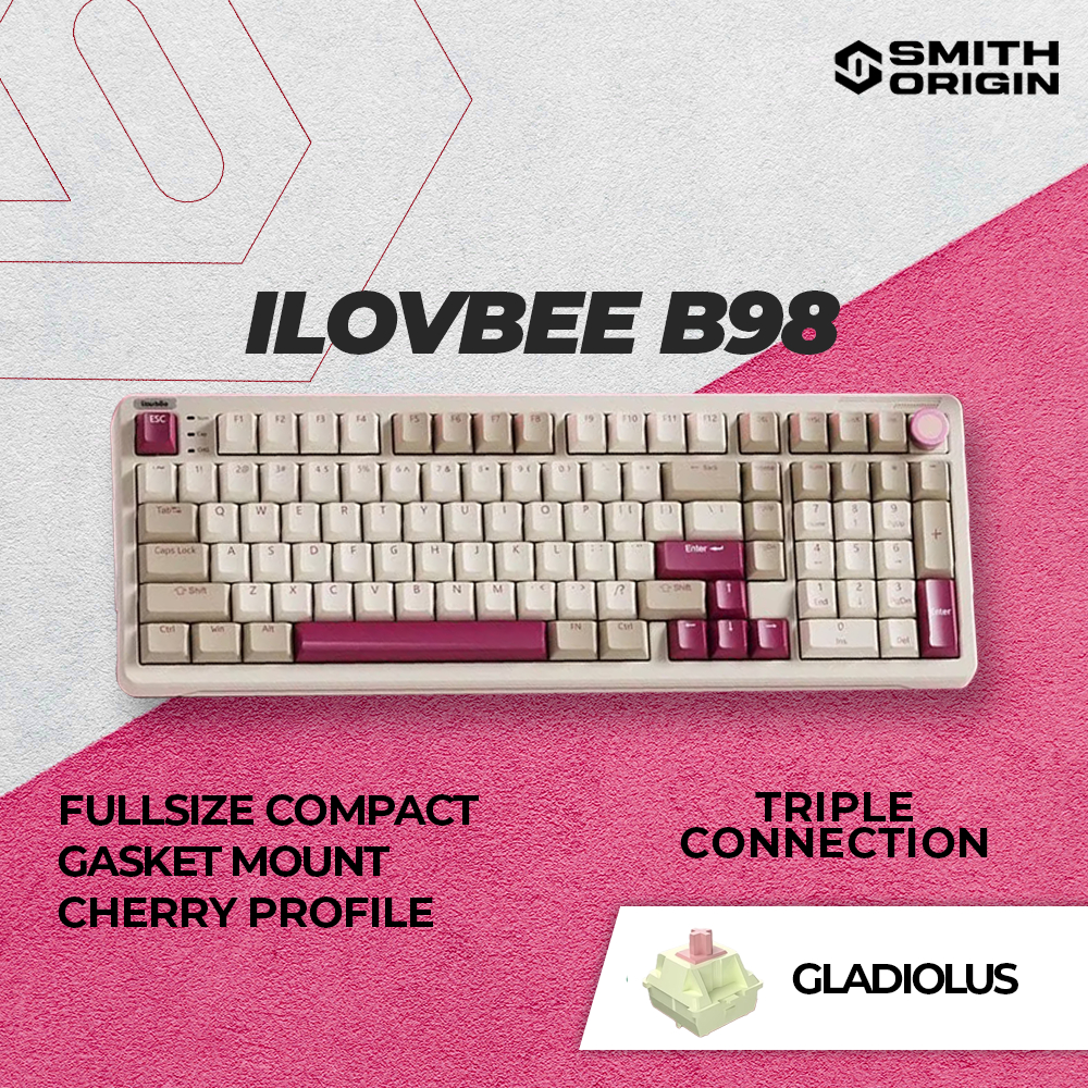 ILovBee B98 RGB Gasket Knob 3 Mode Trimode Wireless Mechanical Keyboard