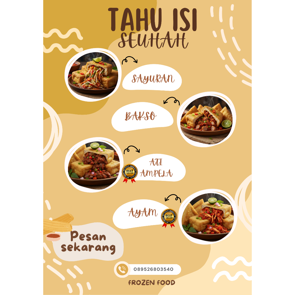 TAHU ISI SEUHAH BY DAPOER BUNDA, TAHU JELETOT, TAHU HUHAH, TAHU ISI MERECON, JAJANAN PEDAS, CEMILAN 