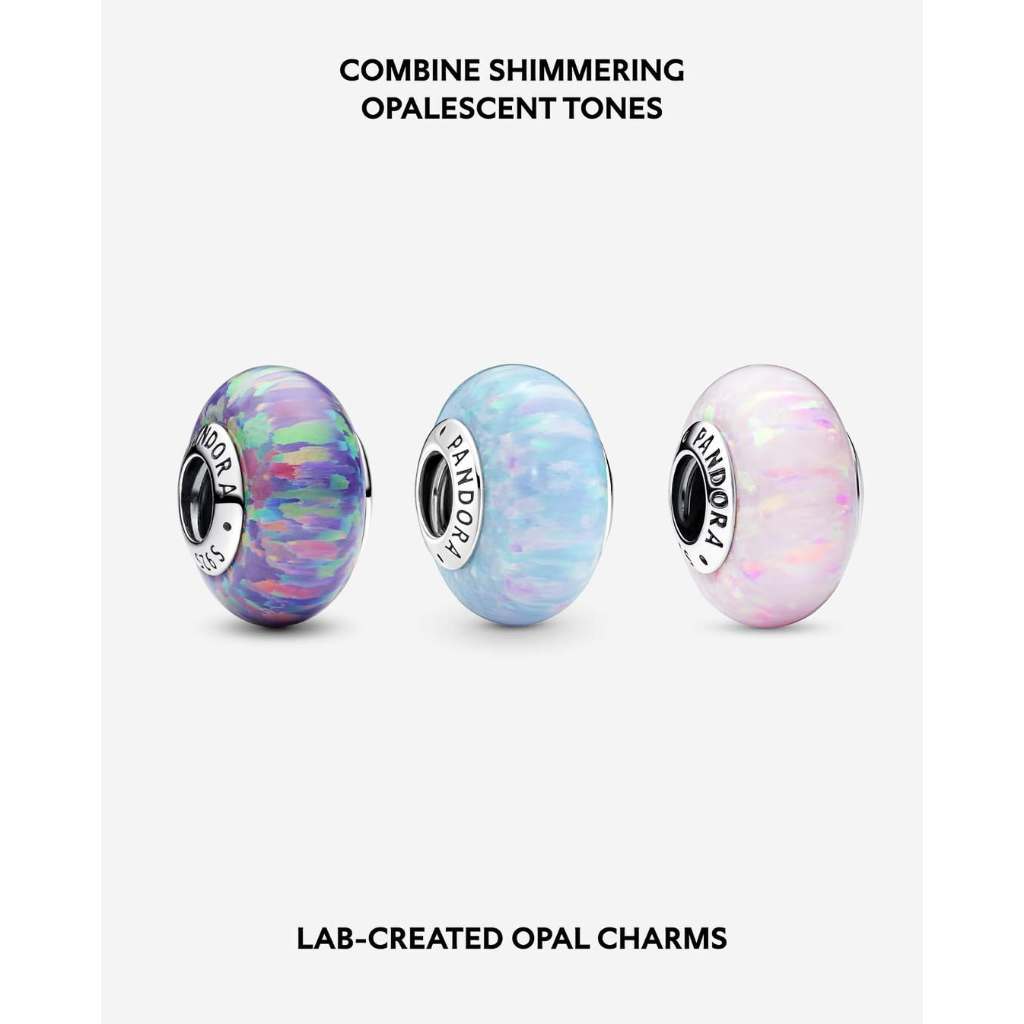 Pandora Original Authentic 100% Murano Mini Silver Charm Moments Liontin Kalung Gelang Perhiasan Per