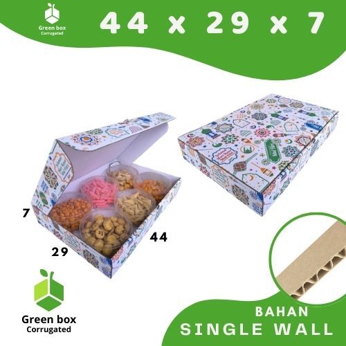 Kardus kue kering 44x29x7 LD (KuKer Toples 500gr isi 6) Kardus kuker/Dus Kuker/Dus Kue Kering/idul f