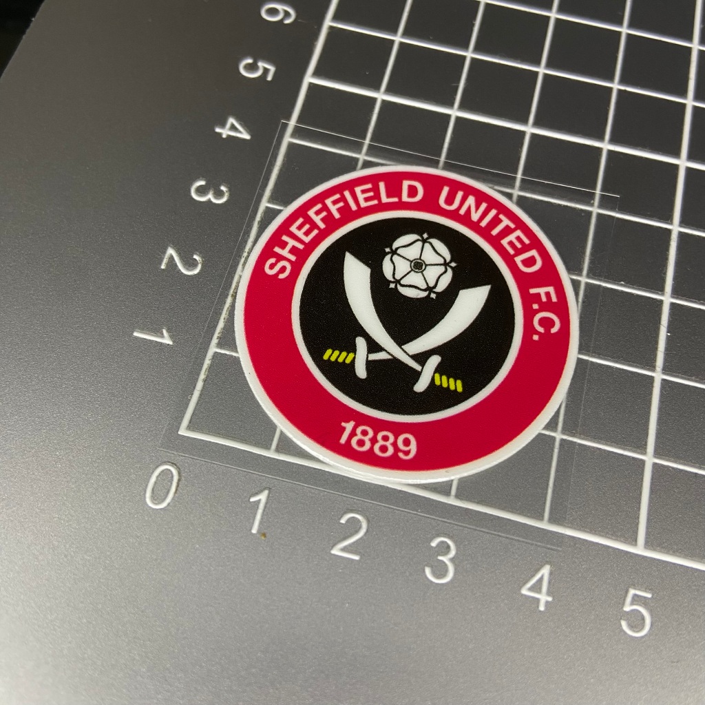 Sticker UV DTF – Sheffield United | Ukuran 4 x 4 cm | Ready Stock | Anti Air
