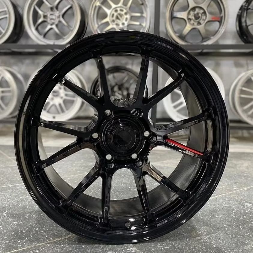 velg racing ring 18 JF LUXURY NF BLACK GLOSSY R18 LEBAR 9 velg mobil pajero hilux Fortuner triton Fo