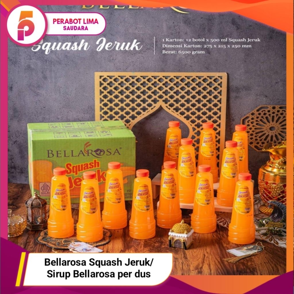 Bellarosa Sirup Squash Jeruk/ Bellarosa Hampers Sirup Orange Squash/ Paket Sirup Bellarosa Jeruk Per