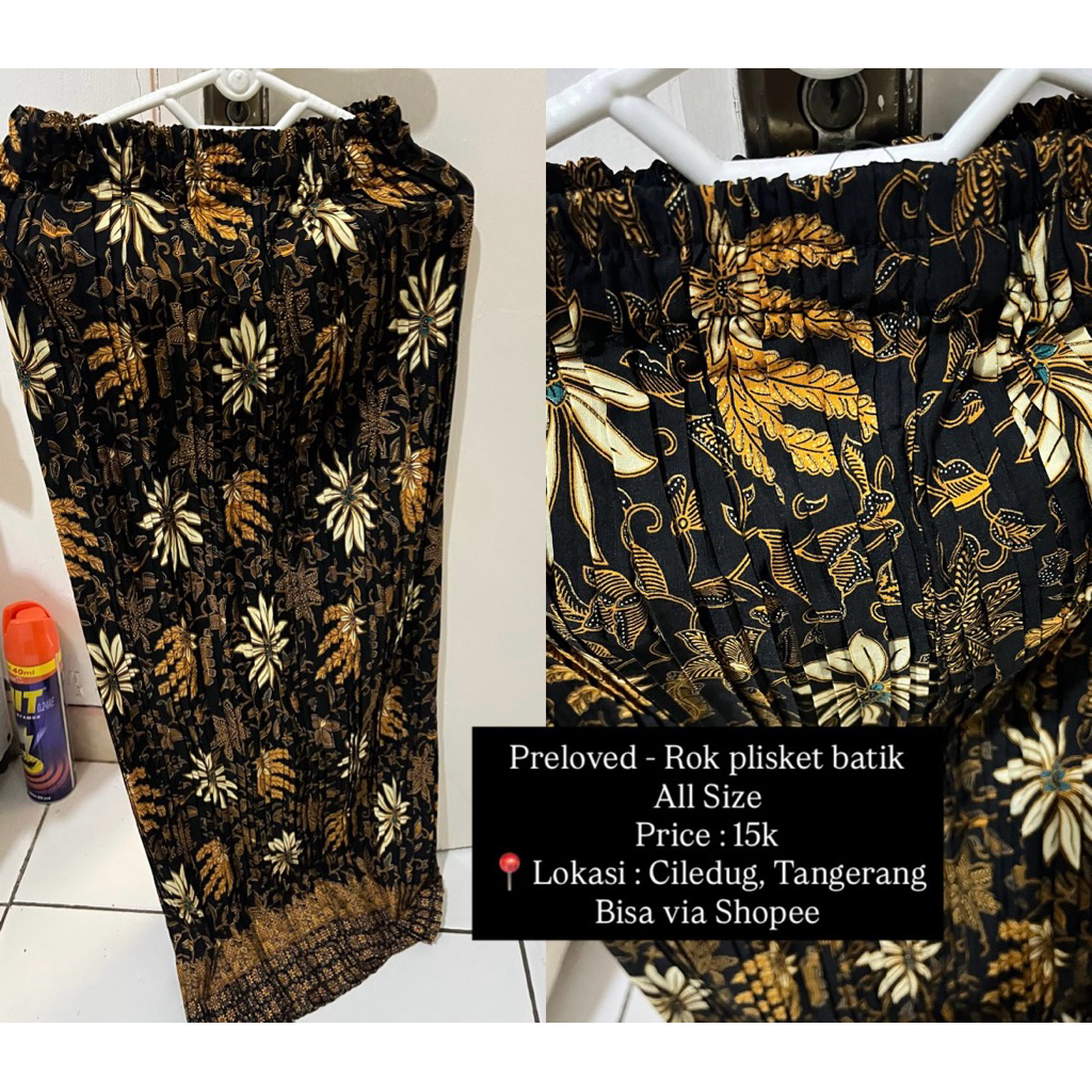 Preloved - Rok Plisket Batik