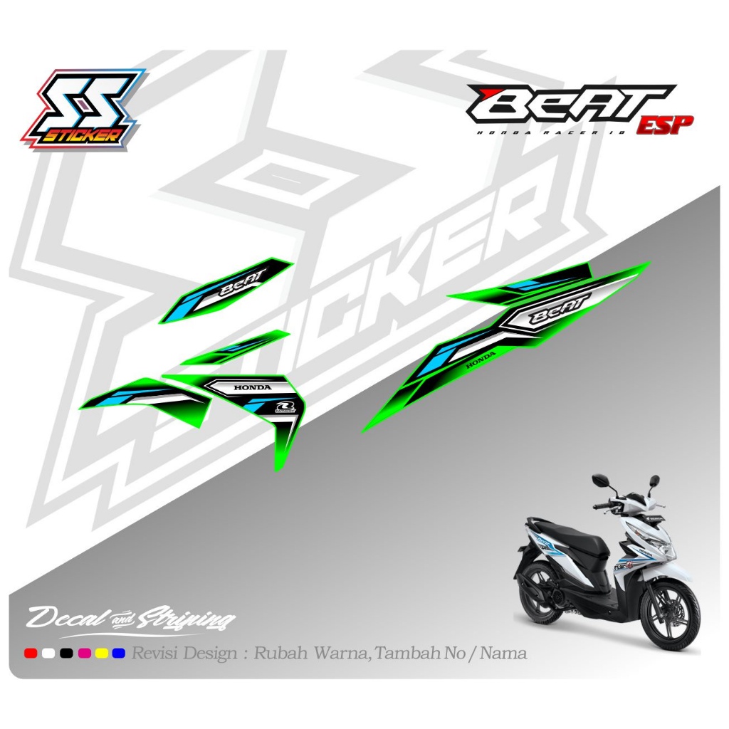 Striping Stiker Motor Beat Esp Custom Design 40