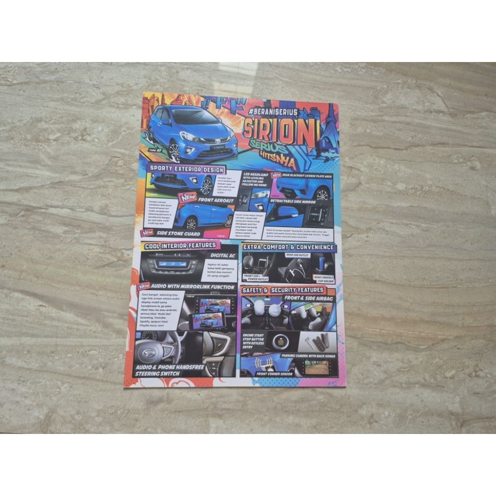 brosur katalog mobil daihatsu sirion 2020 flyer