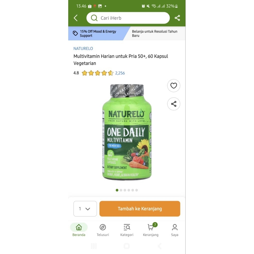 Naturelo One Daily Multivitamin For Man 50+