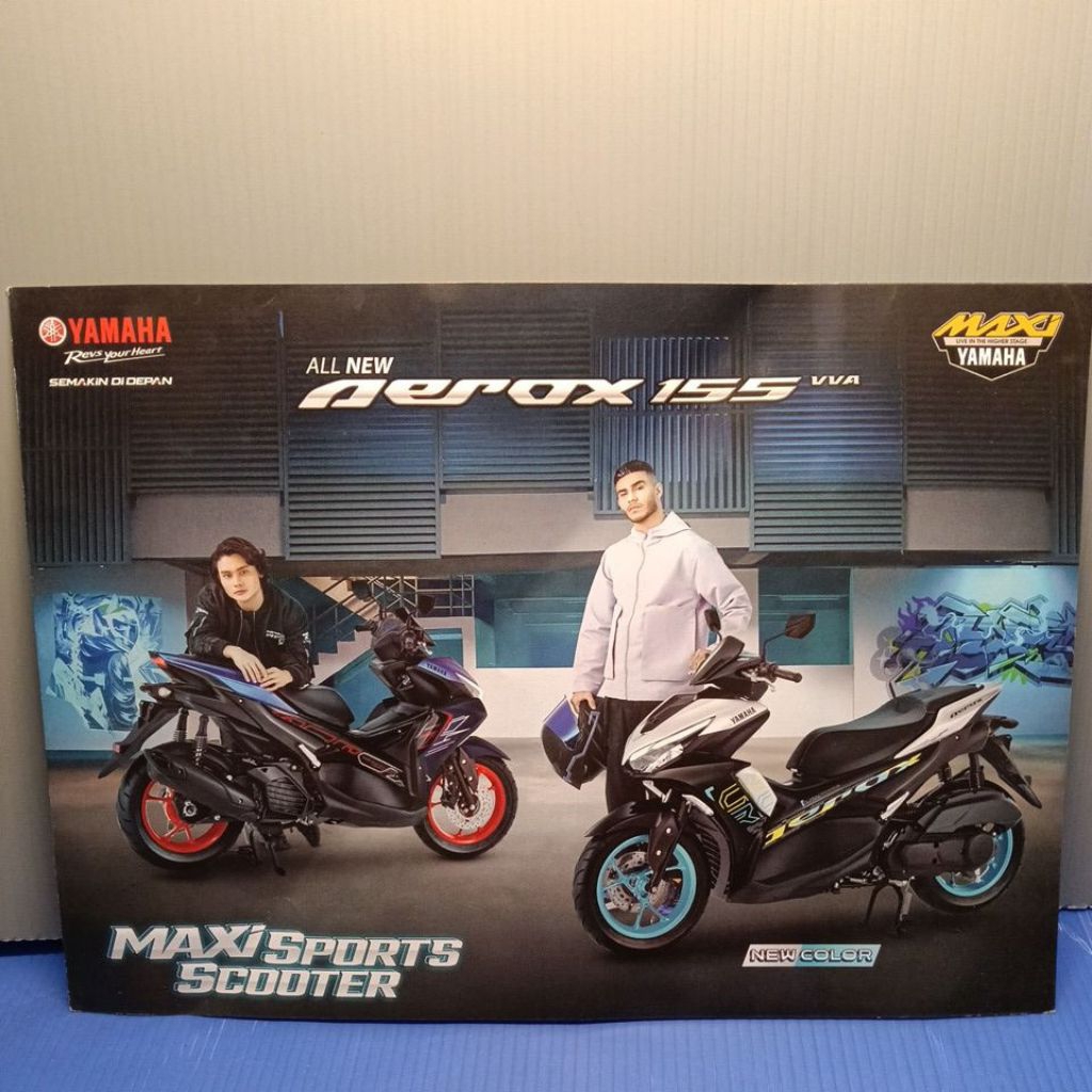 poster brosur leaflet katalog Yamaha all New aerox 155 VVA