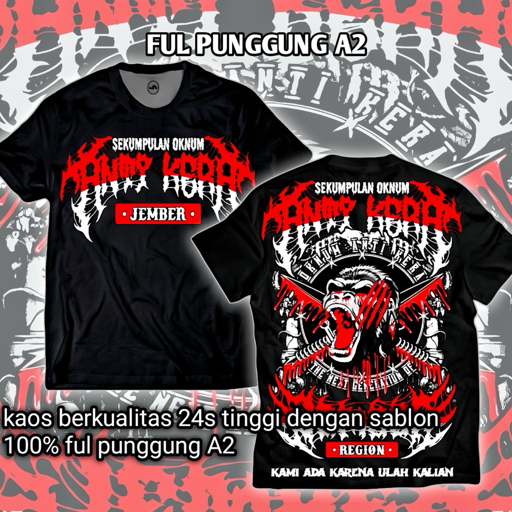 kaos psht sekumpulan oknum anti kera Jember terbaru kaos distro disain terbaru sh terate JEMBER ANTI