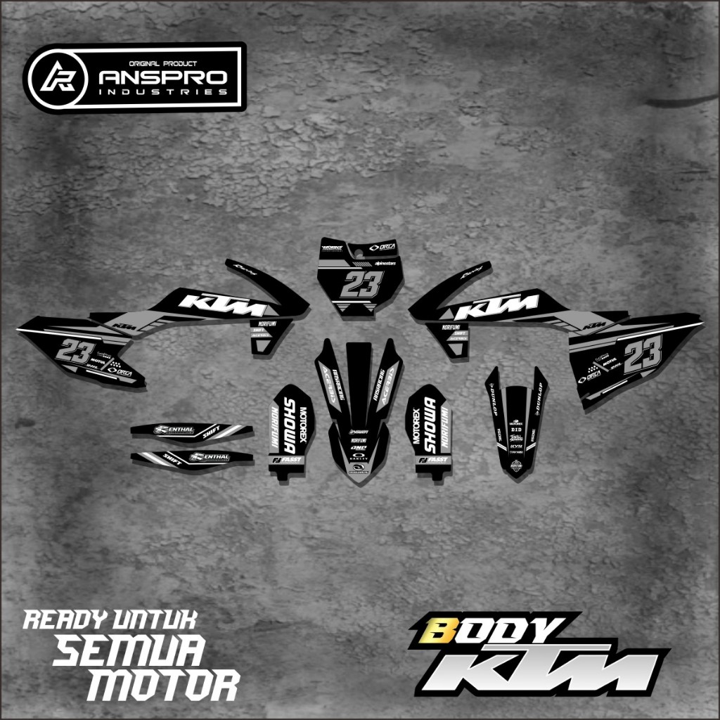 DECAL KTM 85/250 FULL BODY STIKER PELINDUNG BODY MOTOR KTM 85/250 FREE REQUEST