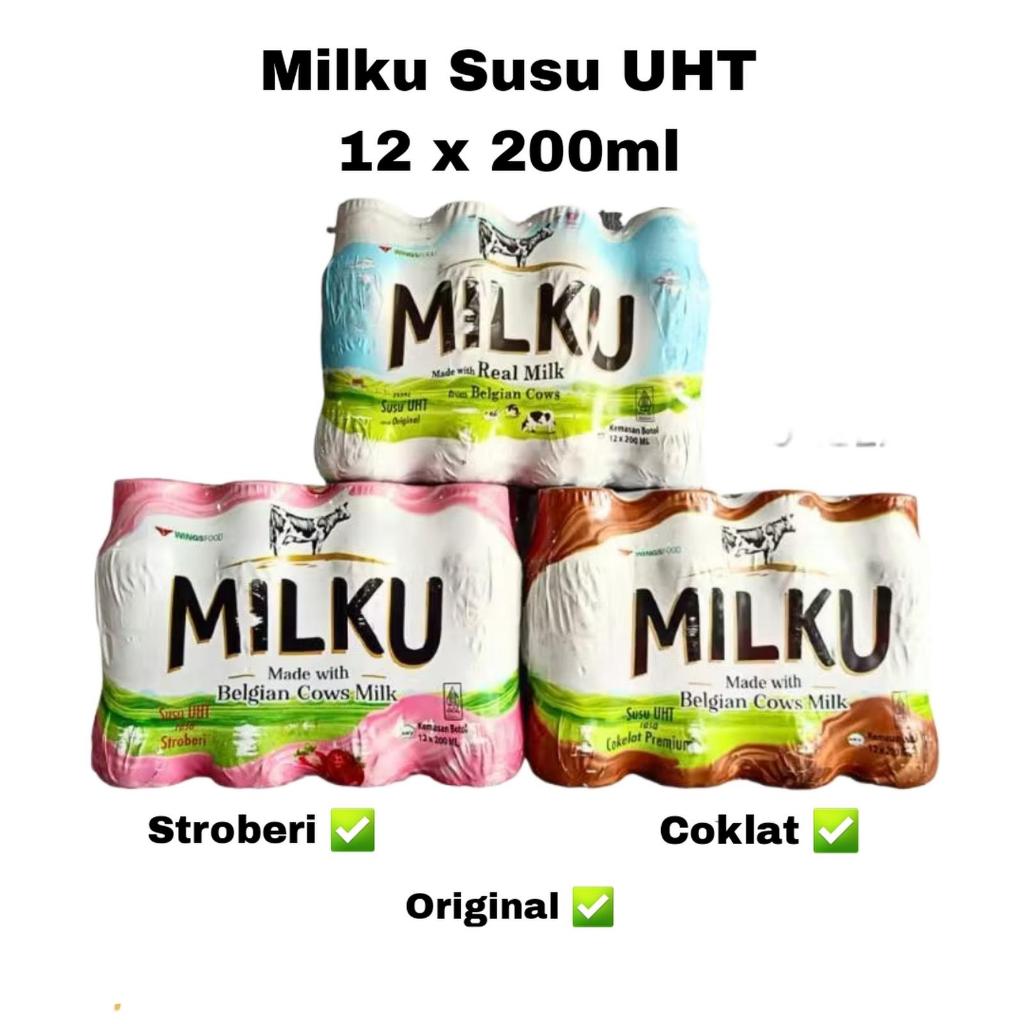 Milku Susu Uht 200ml 1karton Isi 12pcs