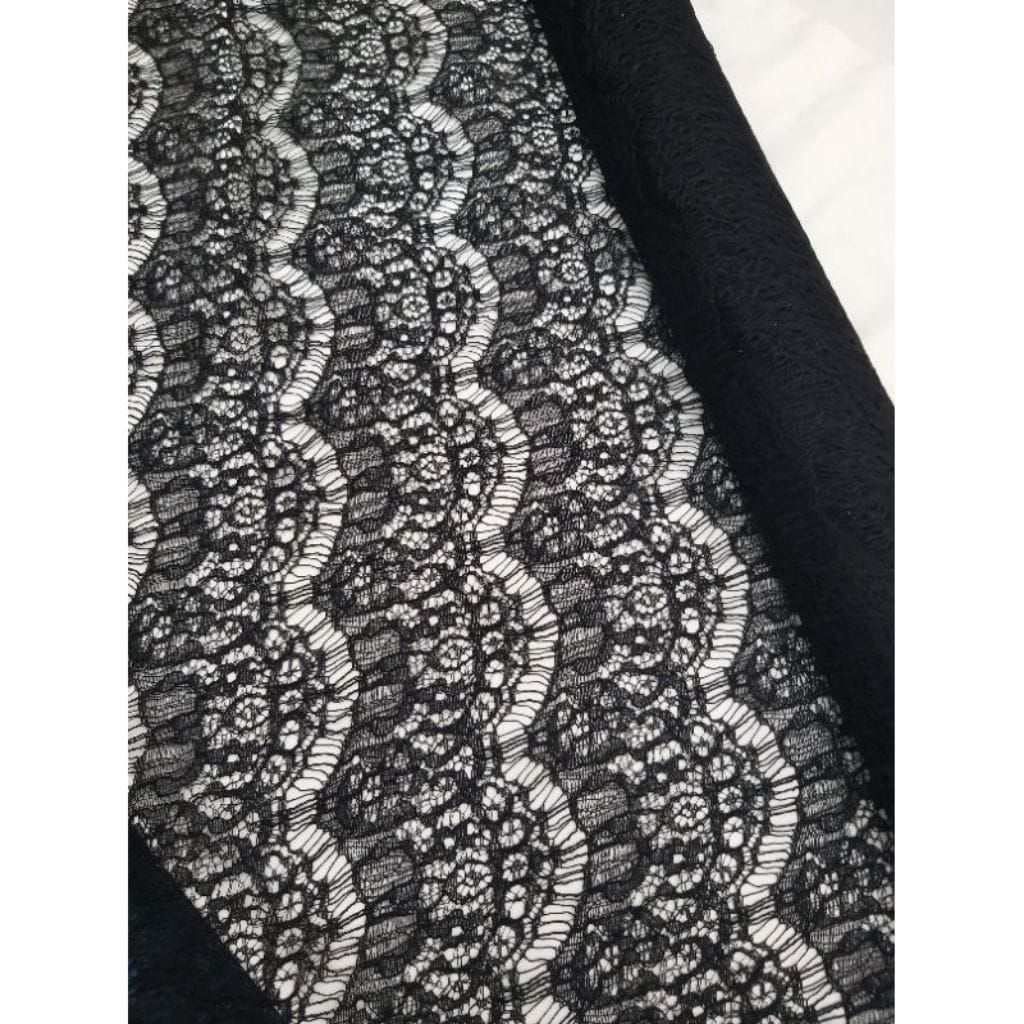 kain Brokat renda polos, bahan renda kumis, brokat renda meteran(harag persetengah meter)