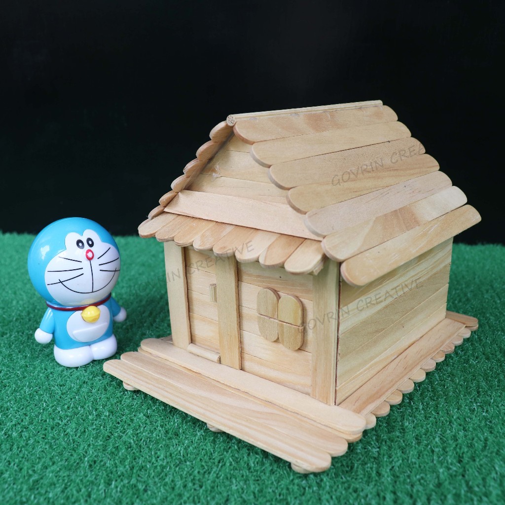 Miniatur rumah dari stik es krim
