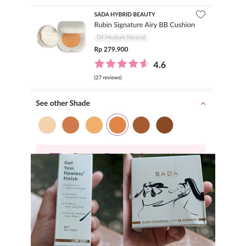 SADA RUBIN SIGNATURE AIRY CUSHION
