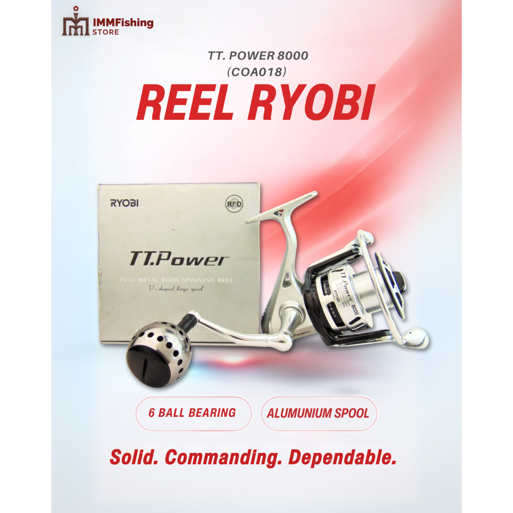 REEL RYOBI TT POWER 8000 | Alat Gulungan Pancing