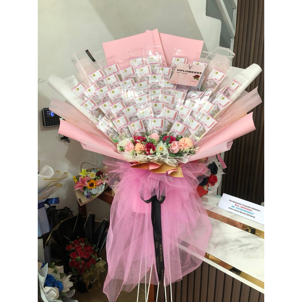 buket uang sultan premium/ buket money kota bandung / toko bunga bouquet flower artificial