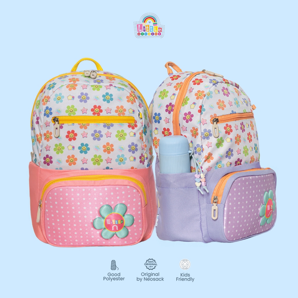 Little Neosack - DAISY - Casual Backpack Tas Ransel Anak SD, backpack Anak - FREE RAIN COVER LA59002