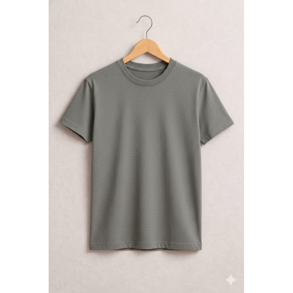 Kaos Polos Cotton Combed 24s Abu Sedang