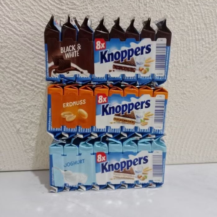 KNOPPERS BLACK & WHITE  / KNOPPERS PEANUT / KNOPPERS JOGHURT 8X