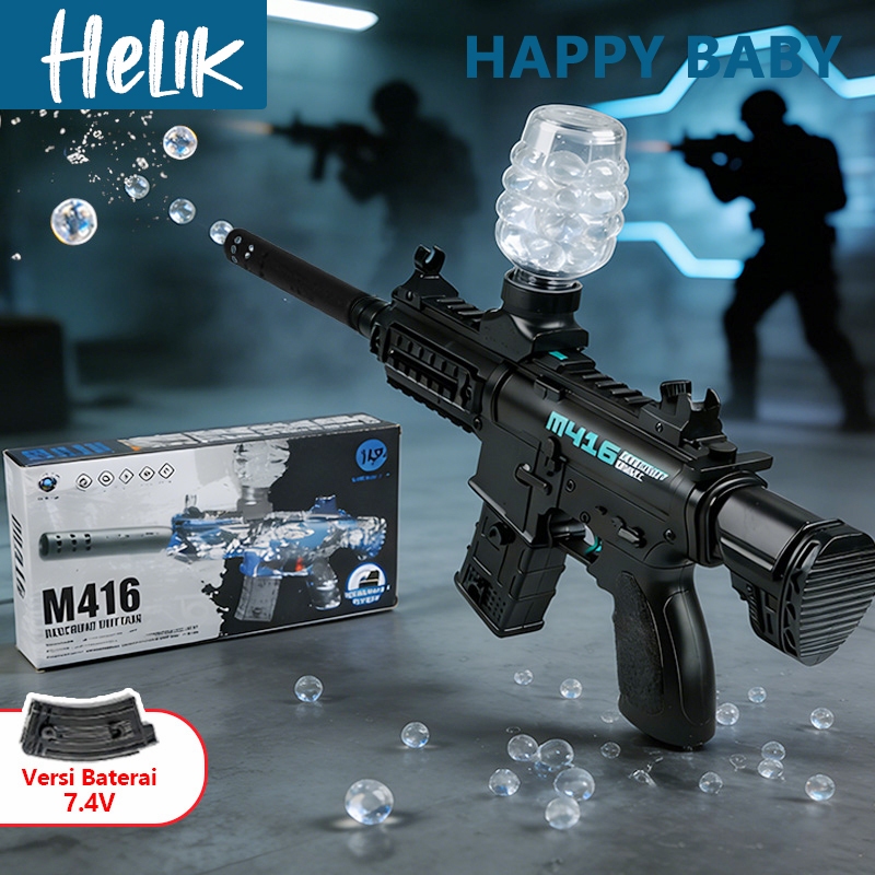 Mainan Pistol M416 Water Gel Elektrik 50cm Mainan Tembak Tembakan Air Anak