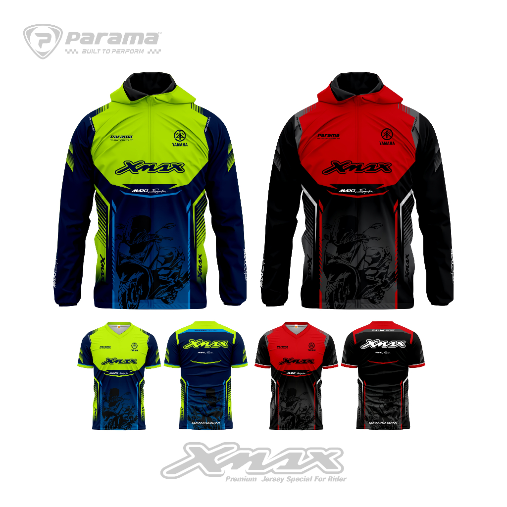 PARAMA Jersey & Jaket XMAX Series (Ready Stock) Premium Special For Yamaha Motorcycle Sunmori Riders