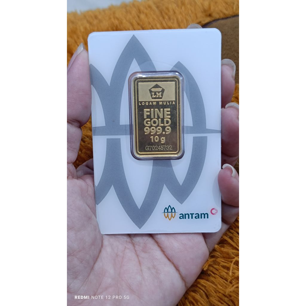Emas Antam 10 gram - Emas Batangan Antam Kemasan Prescard