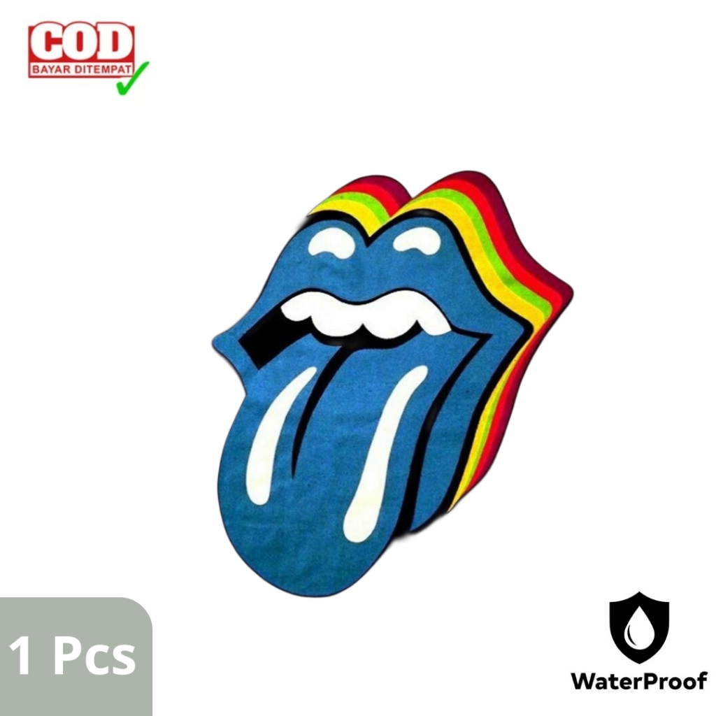 Stiker Vinyl Glossy Rolling Stones ( 1 Pcs ) - Tahan Air, Anti Gores, Resolusi Tinggi