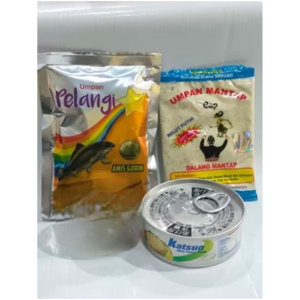 Paket Umpan Ikan Mas Pelangi Amis Gurih