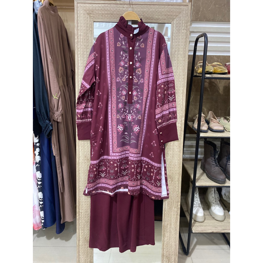 Meijiwang setcel vest  tunik // stelan celana meijiwang