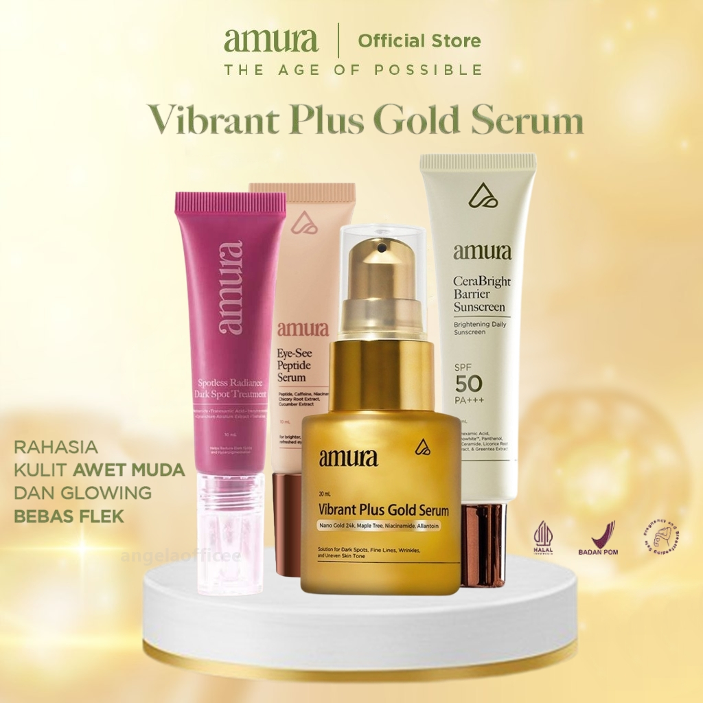 Serum Amura Gold Serum Official Skincare Untuk Flek Hitam Original100%AsliSunscreenDarkSpotTreatment