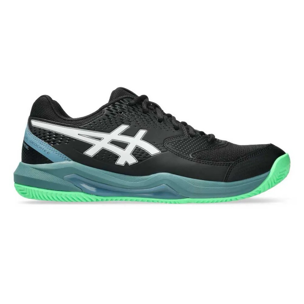 Sepatu Padel Tenis Asics Gel Dedicate 8 Hitam Hijau/ Shoe Tennis Asics Ge dedicate 8 Black vital gre