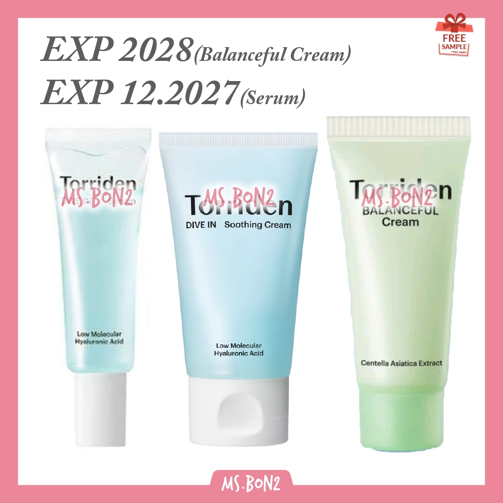 BPOM Torriden Dive in Low Molecular Hyaluronic Acid Soothing Cream 20ml / Serum 10ml 20ml / Balancef