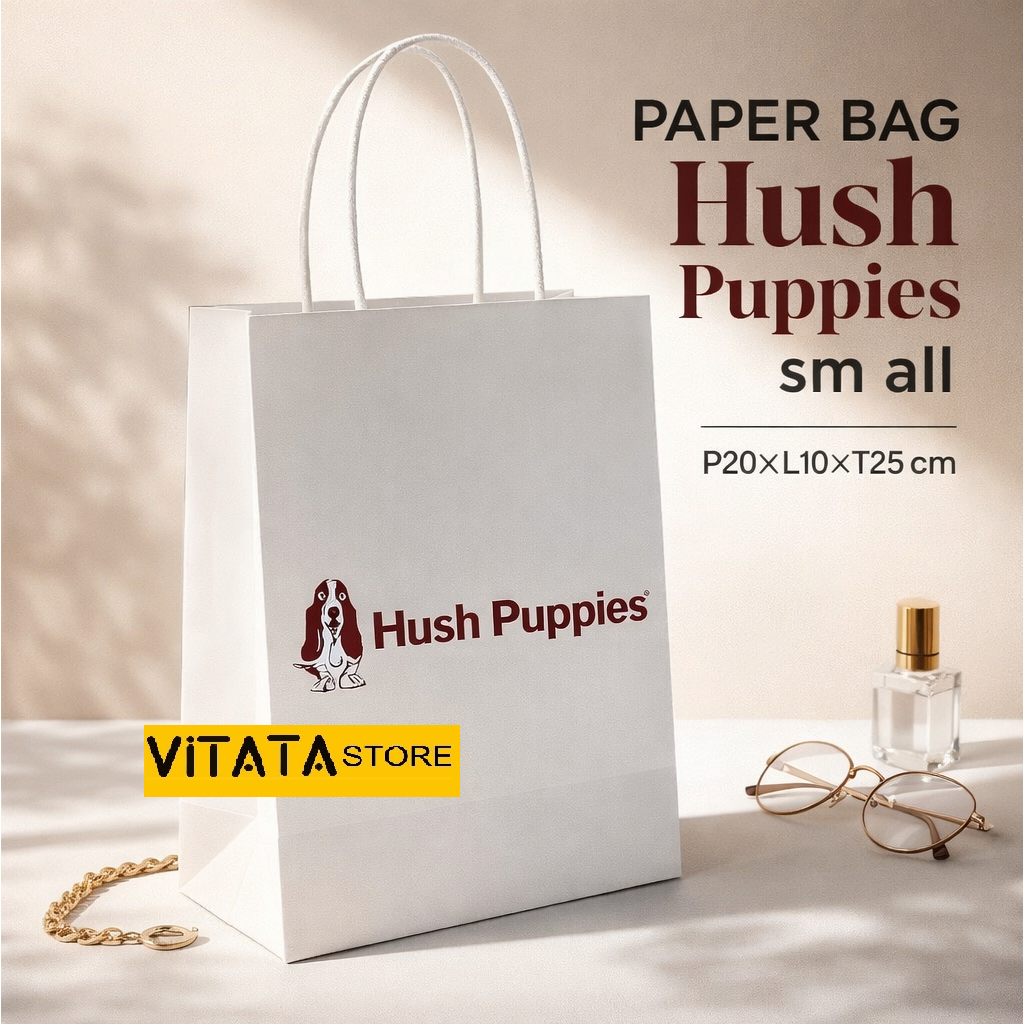 Paper bag  Hush Puppies small tas kado hadiah hampers