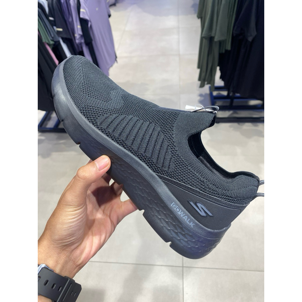 Sepatu Skechers Pria Go walk slip on casual Full hitam black