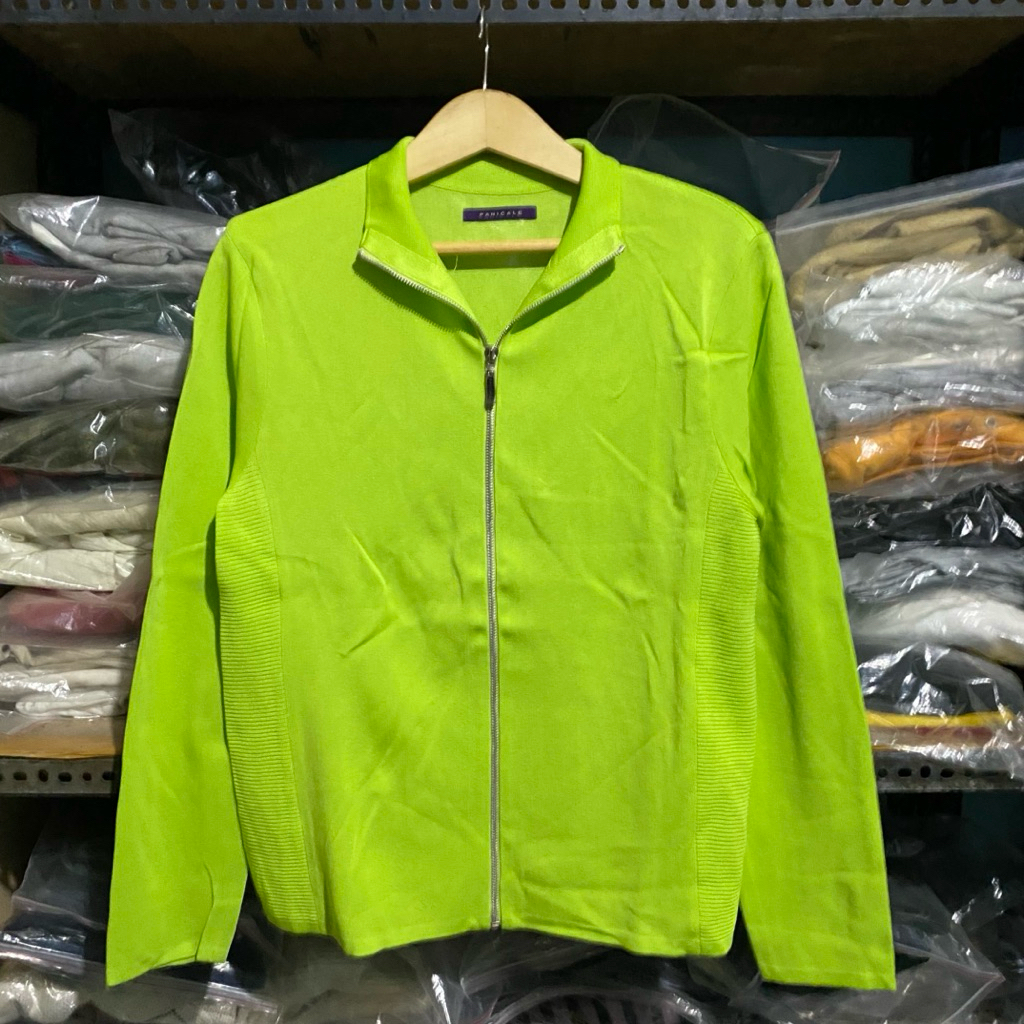 Panicale Italy Zip Up Knit Neon Size 63x49