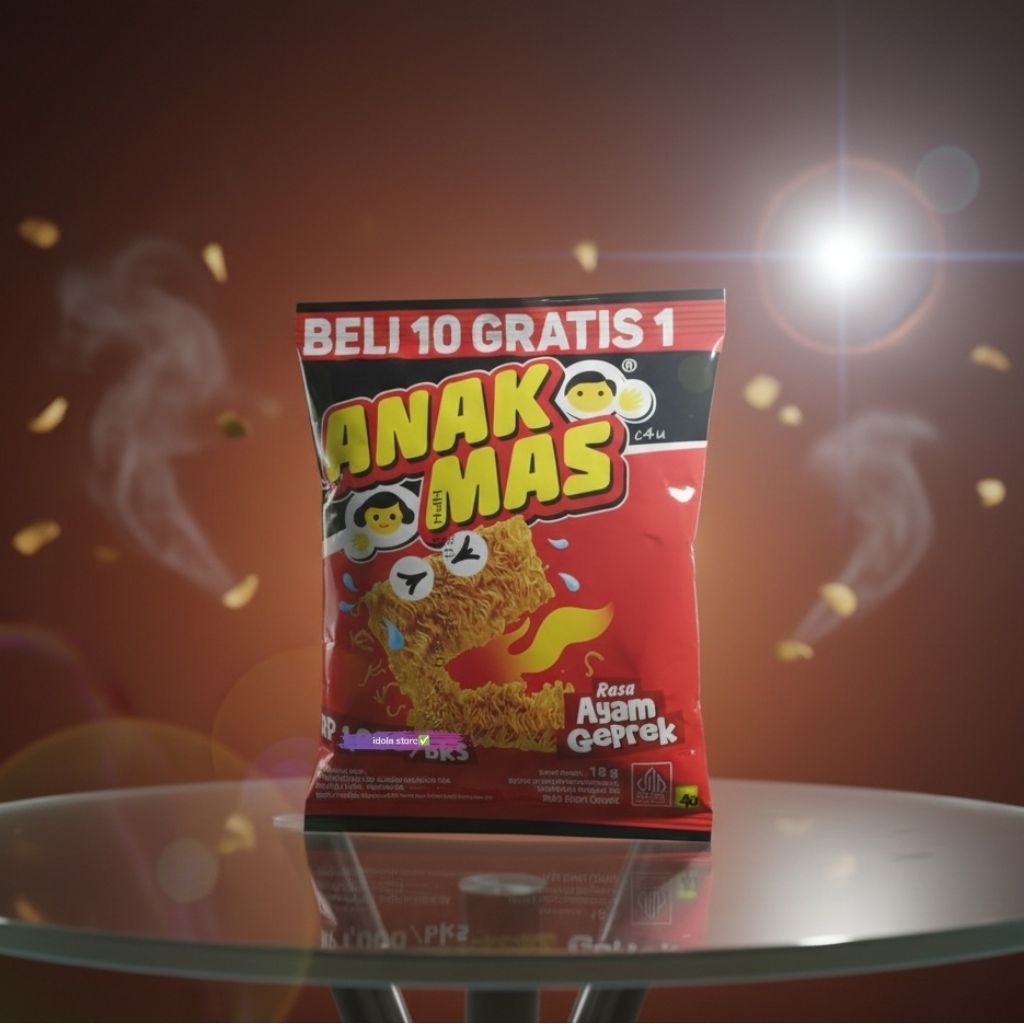 Anak Mas Snack Mie Kremes Ayam Geprek 18gr