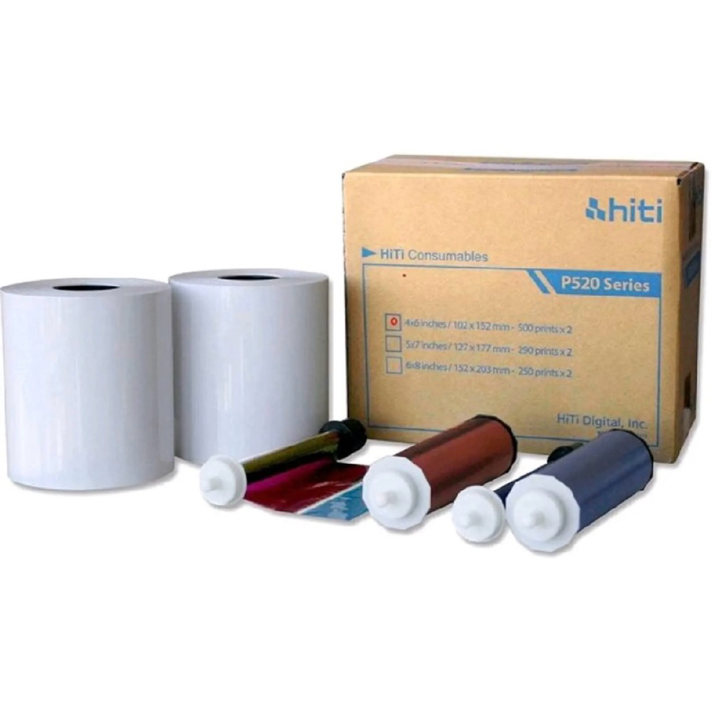 HITI P520 / P525 4R 4x6” ( 10x15Cm ) G2 Paper and Ribbon Photo Media Set