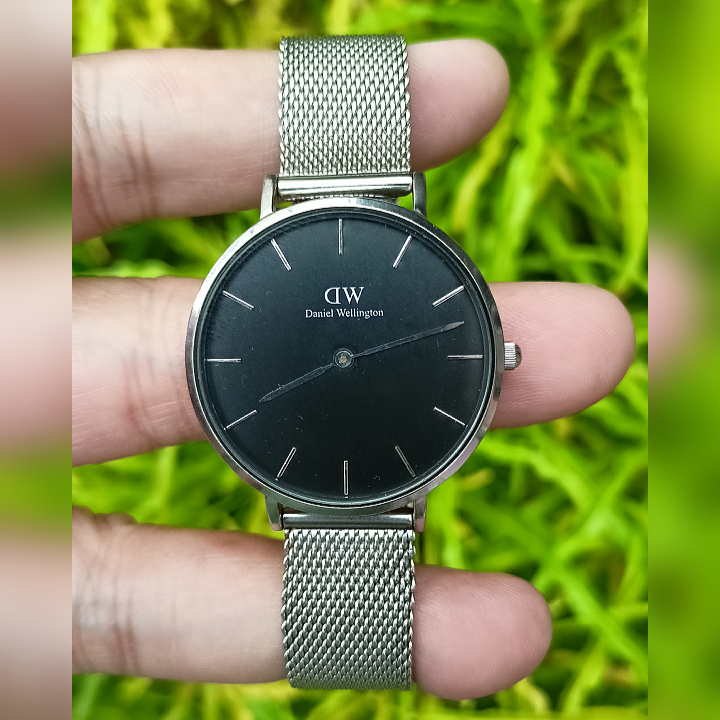 DANIEL WELLINGTON Classic 032R1 Black Silver Original Second | Jam Tangan Wanita Preloved