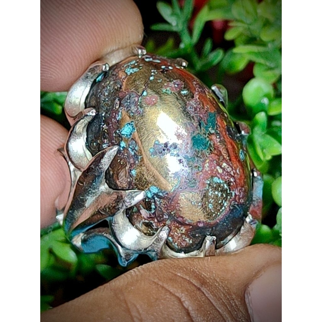 akik Damar wulan full badar mas lengket magnet