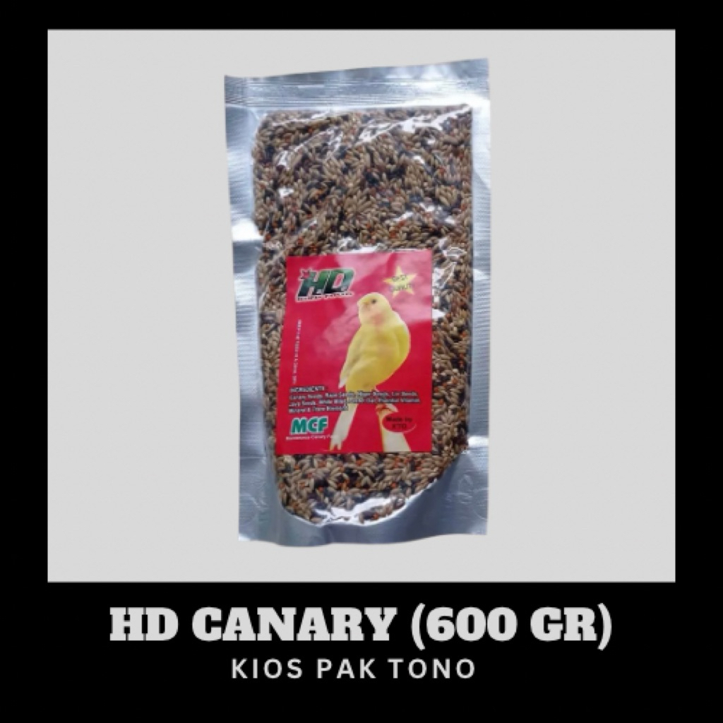 HD Canary Pakan Kenari (600gr) | Original | Biji Bijian Premium Burung Kenari Harian & Lomba