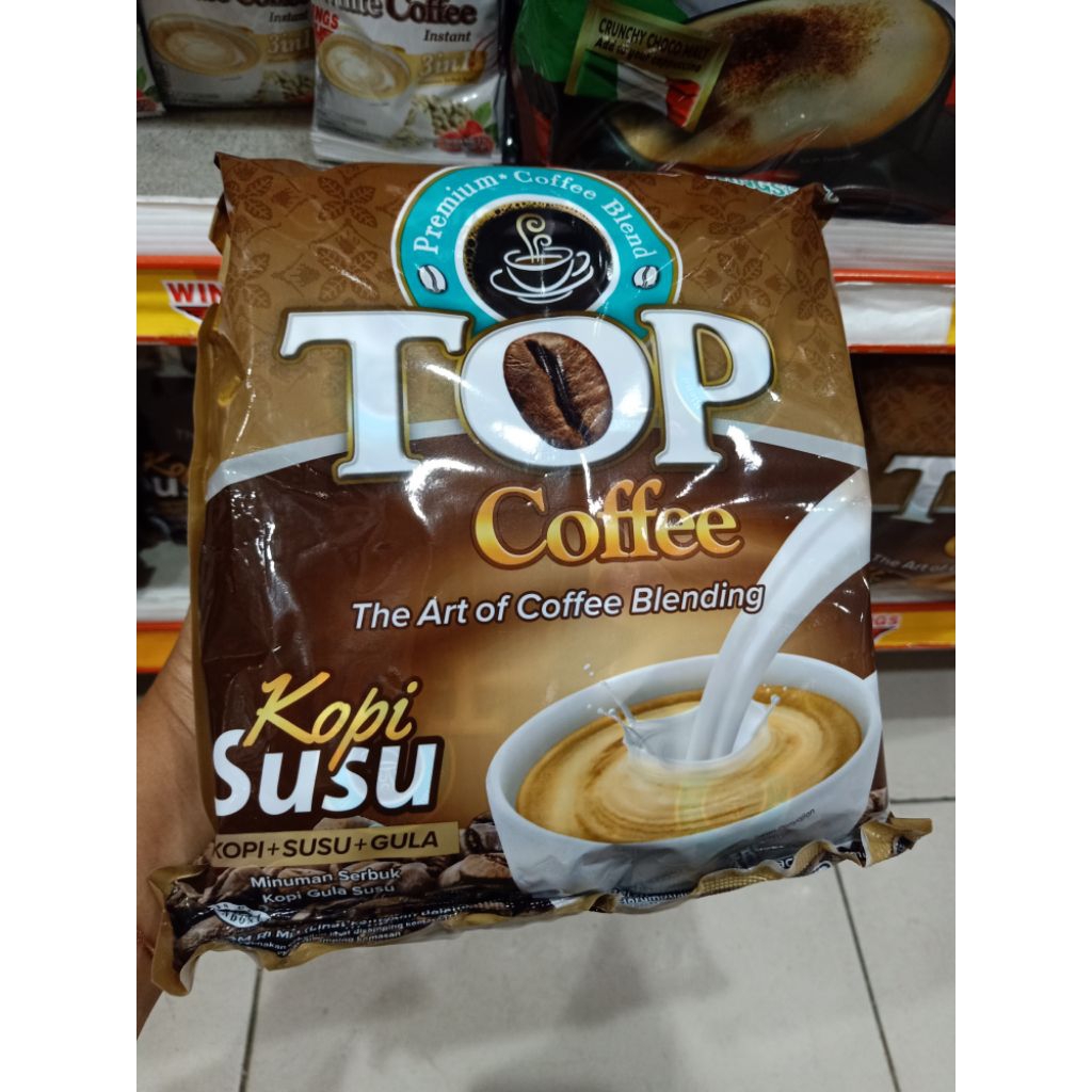 Top coffee kopi susu gula 620g isi 20 sachet @21g