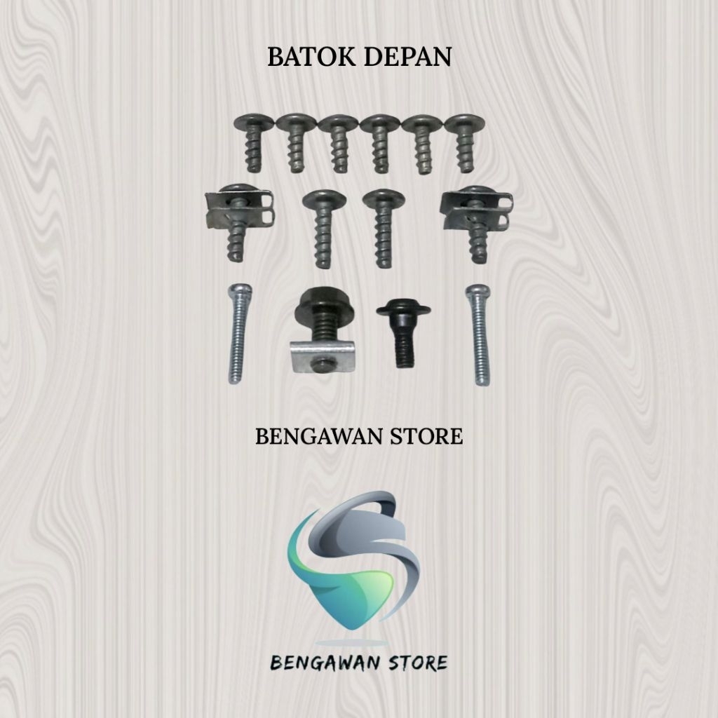 Baut Fullset Cover Bodi Body Batok Depan Yamaha Vega R Lama / Old Karbu Karburator