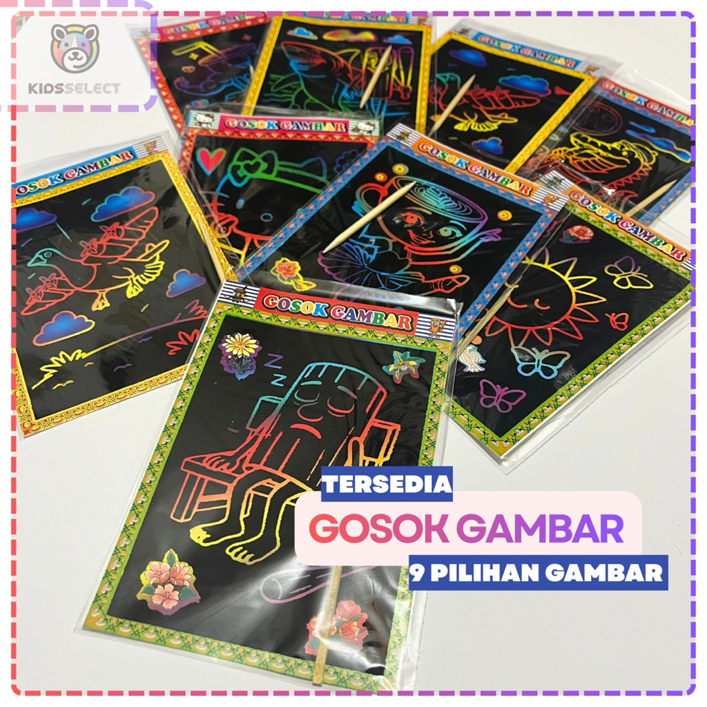 Mainan Edukasi Anak Harga 1 Pcs Diy Gosok Gambar Warna Warni Scap Kerajinan Tangan Edukatif