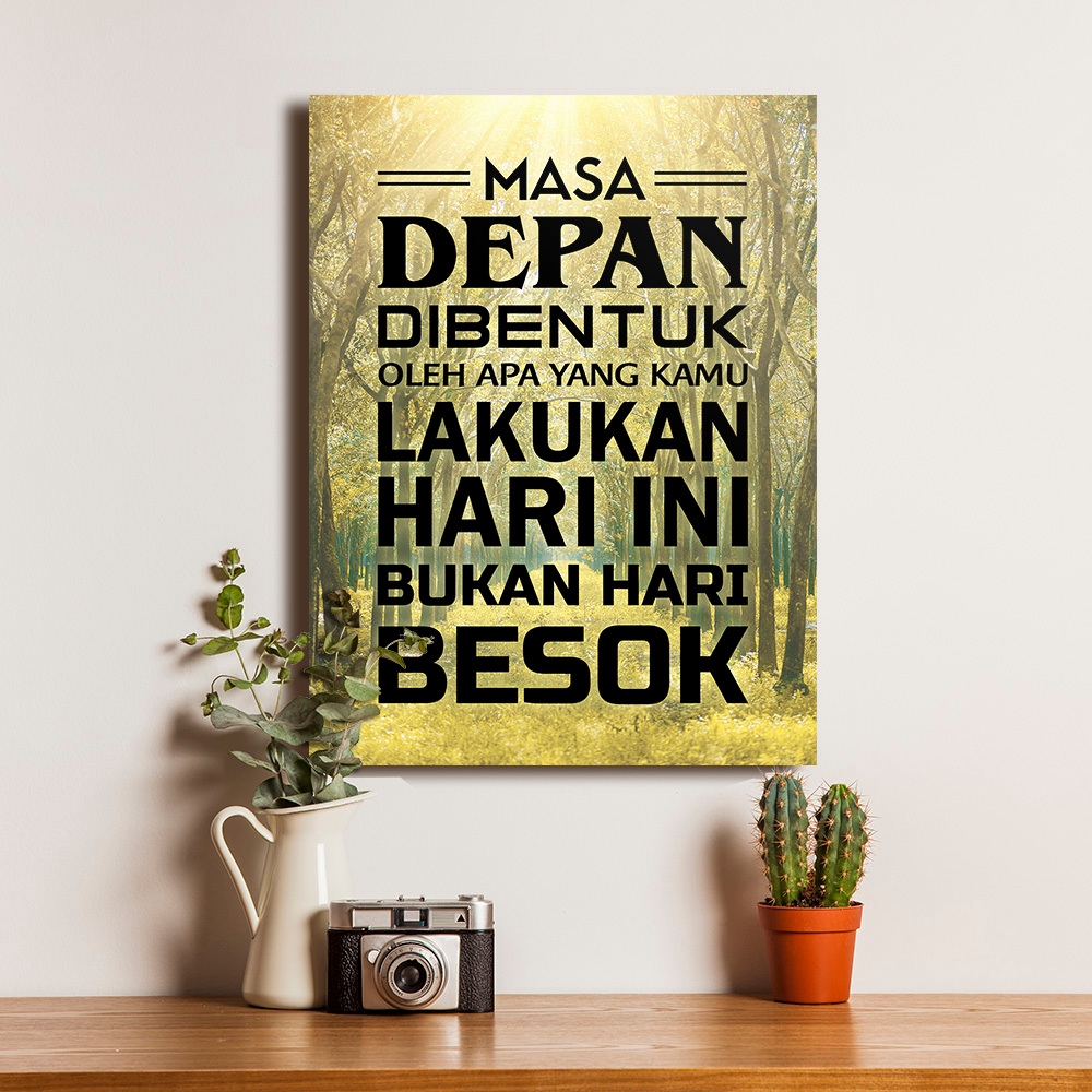 Hiasan Dinding Quotes Kata Bijak Dekorasi Hiasan Pajangan Dinding Bingkai Kayu Vintage
